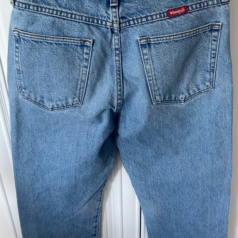 WRANGLER MENS BLUE DENIM JEANS sz 30 x 27 (read description) - Picture 3 of 15